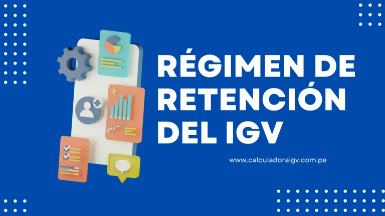Régimen de Retención del IGV