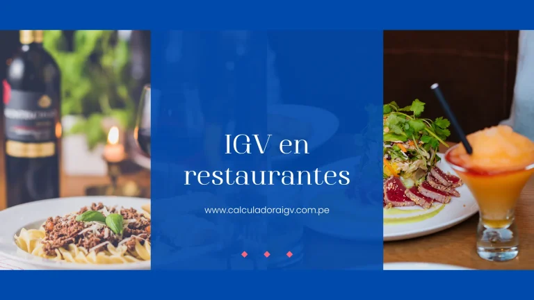 IGV en restaurantes