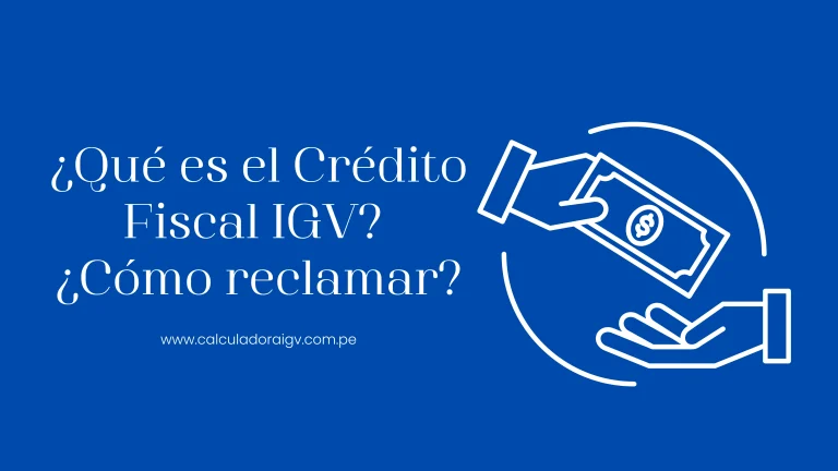 Crédito Fiscal IGV